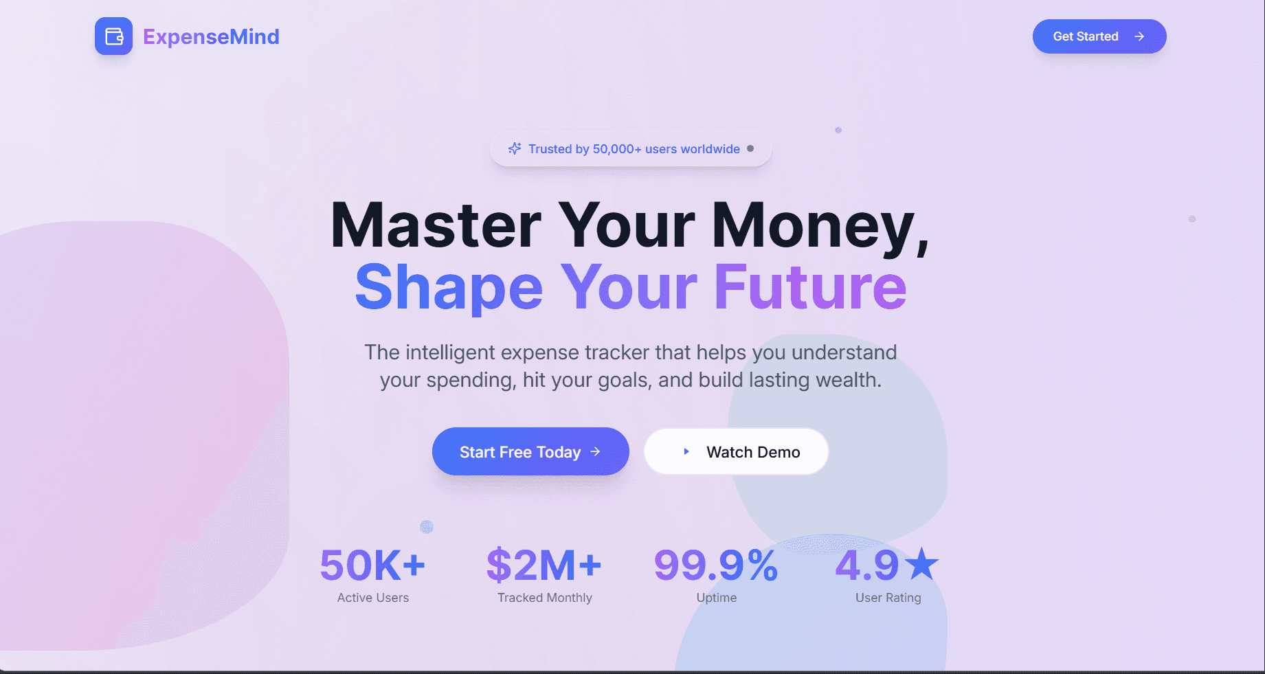 Hero screenshot for EXPENSEMIND